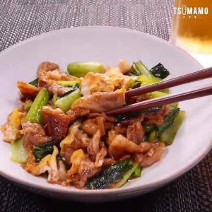 豚バラ卵の中華炒め