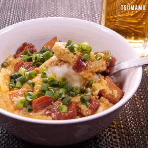 レンジで親子丼