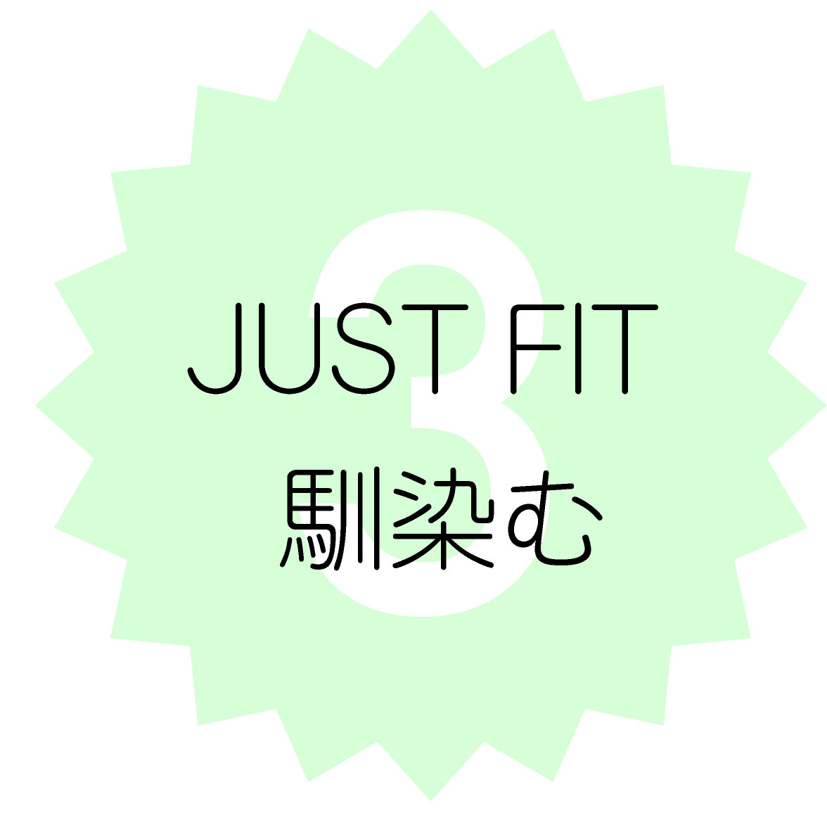 3. JUST FIT 馴染む