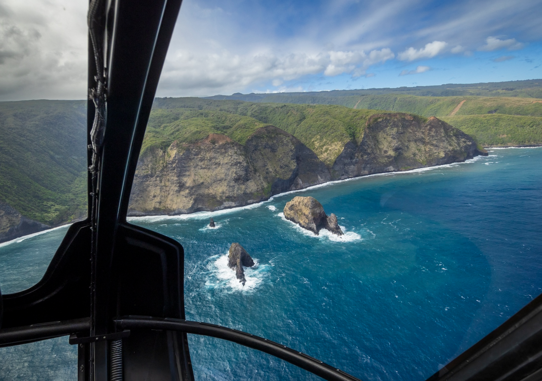 ブルーハワイアンヘリコプター ヒロ・ウォーターフォール・エクスペリエンスツアー(海崖/海岸線/熱帯雨林 60分コース)