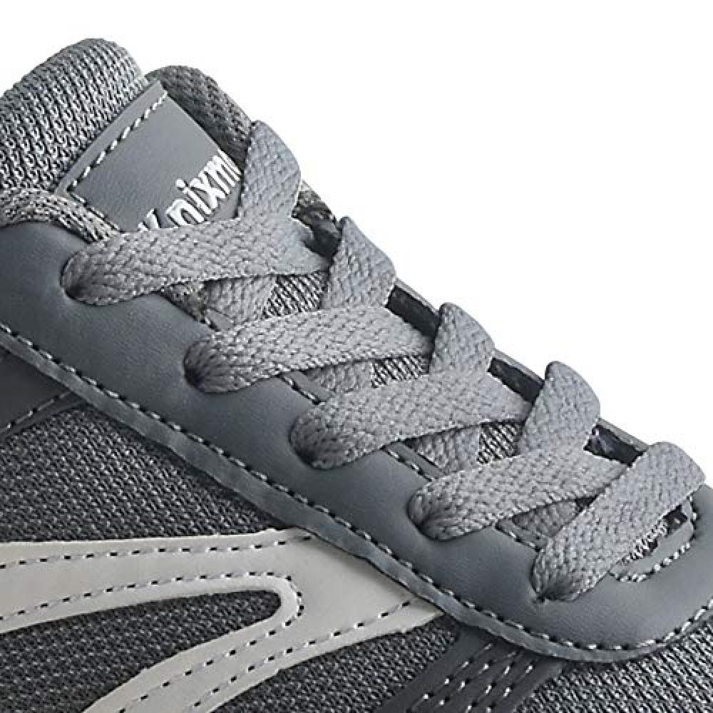 Knixmax Knixmax Flat Shoelaces for Sneakers Athletic Shoe Laces Gray 35