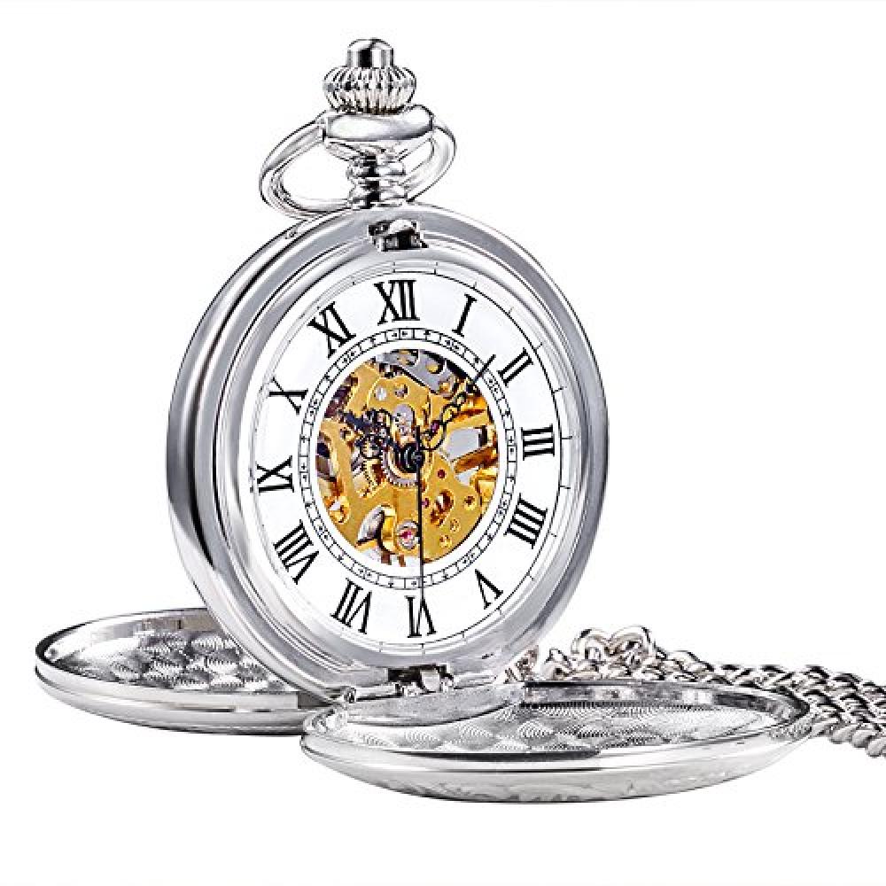TREEWETO TREEWETO Pocket Watch Men's Ladies Retro Mechanical Roman