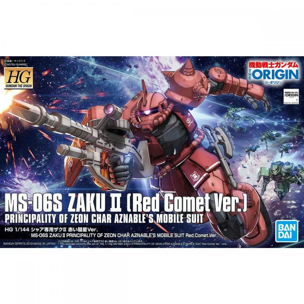 HG Mobile Suit Gundam THE ORIGIN Char Exclusive Zaku II Red Comet Ver 1//144Scale