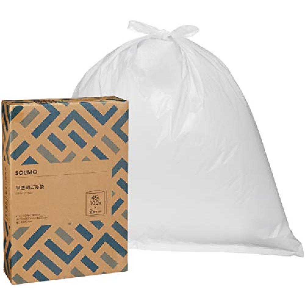 SOLIMO SOLIMO Garbage bag Semitransparent 45L 100 pieces x 2 pieces