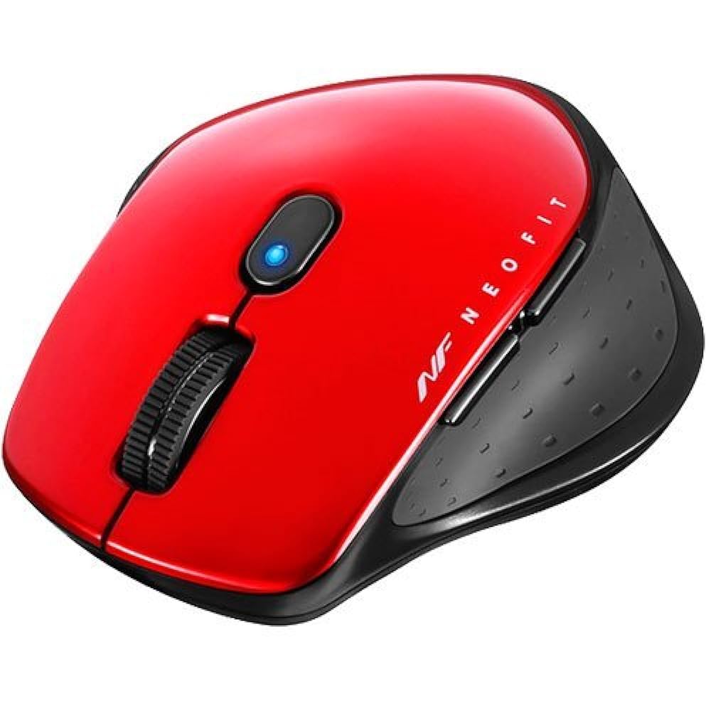 Buffalo BSMBW510SRD Wireless BlueLED 5 Button Neofit Mouse S Red