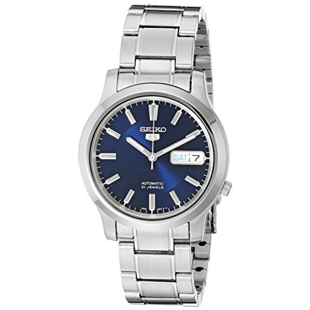 seiko 5 men's snk793 automatic stainless steel watch with blue dial