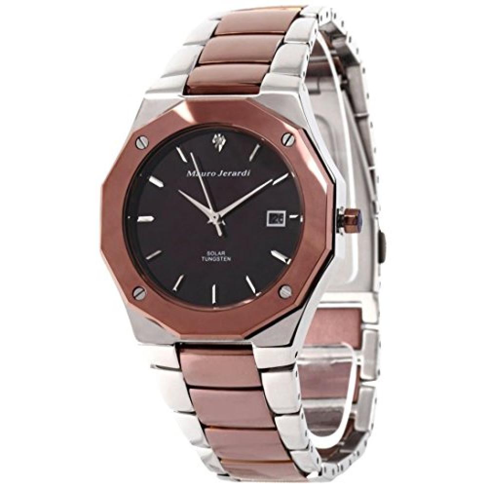 Mauro Jerardi watch solar 1P diamond tungsten calendar MJ032-3 Men's