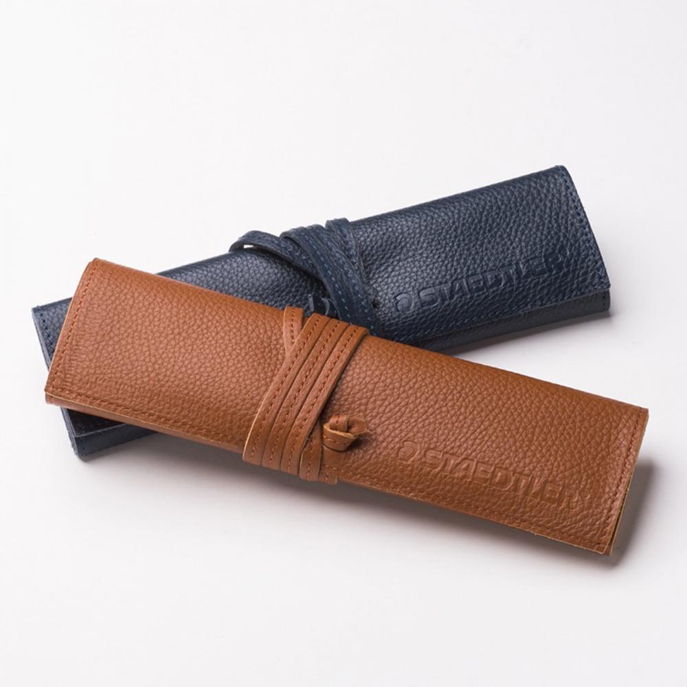 Steadler Staedtler pen case leather leather pen case navy blue 900LCNA