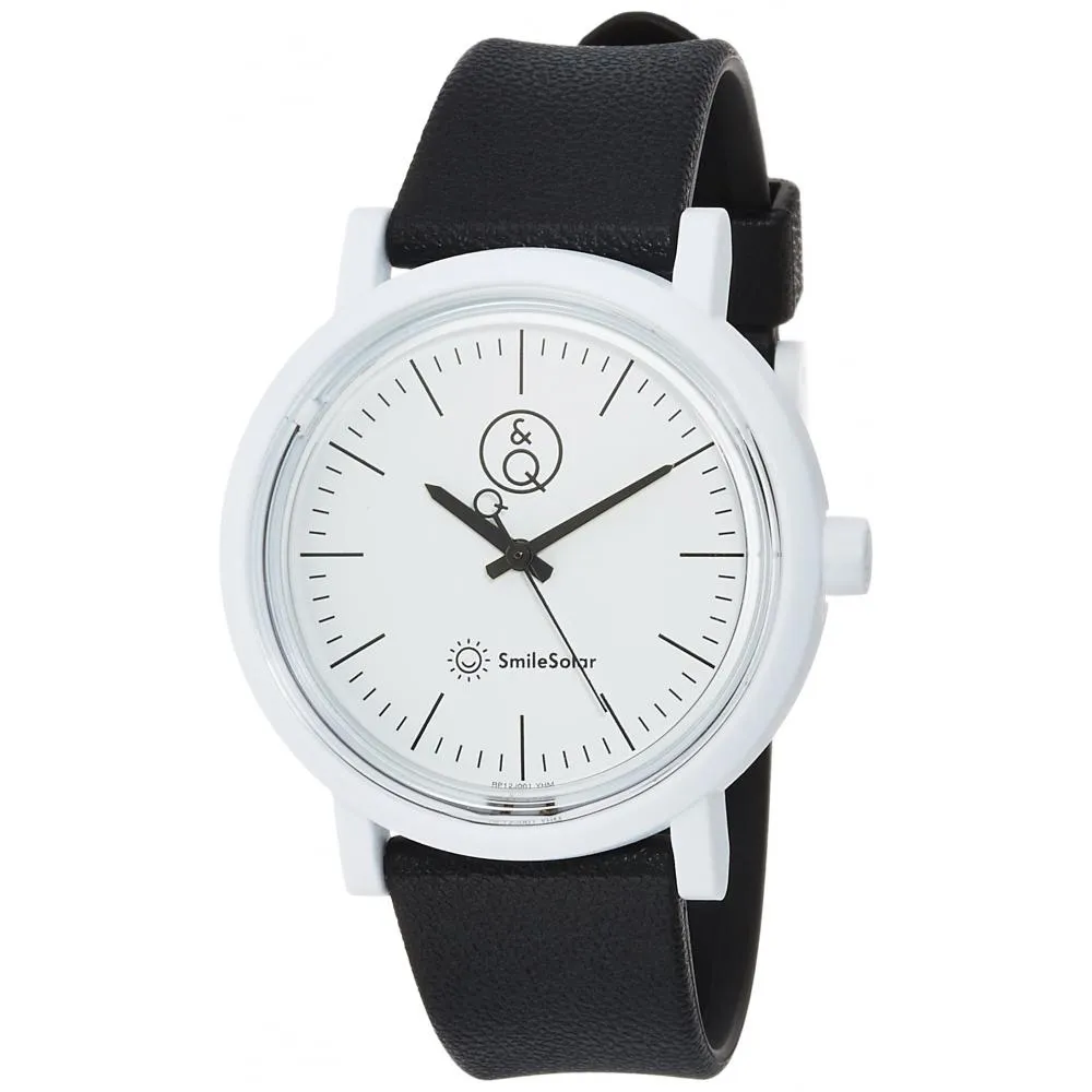 Q Q Smilesolar Q Q Smile Solar Q Q Smilesolar Watch Analog White X Black Rp12 001 Men 39 S Want Jp