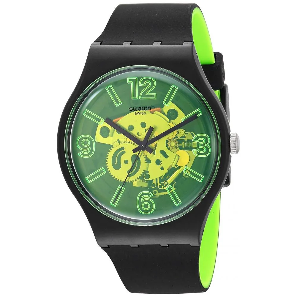 SWATCH [Swatch] Wrist Watch YELLOWBOOST Yellow Boost NEW GENT New Gen  SUOB166 Black - want.jp