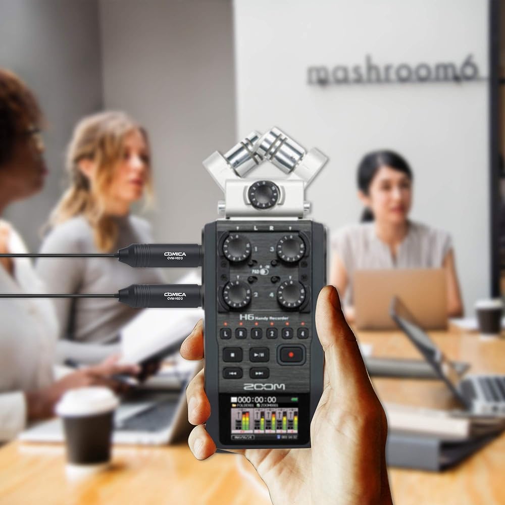 comica Comica XLR Pin Microphone CVMV02O Phantom Power Omnidirectional Clip Condenser