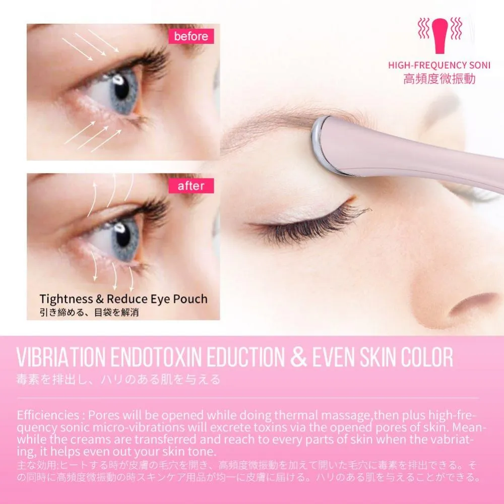 Landwind Eye Care Facial Device Heat Vibration Vibration Ultrasonic Iontophoresis Pore Eye Massage Multi Function Face Device Weak Current Face Massager Eye Massager Eye Face Device Fda Certified Fever 42 Heat Sensitive Skin