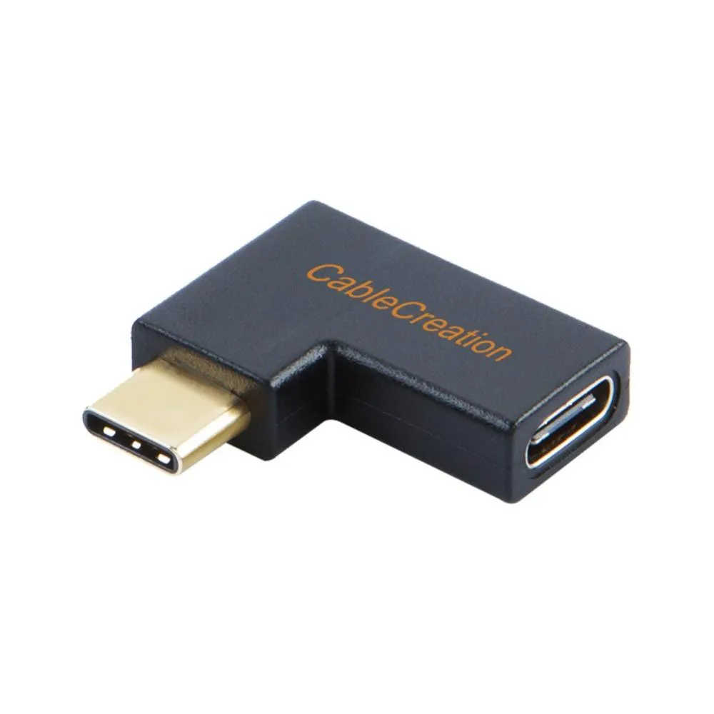 CableCreation USB-C adapter, CableCreation USB-C-USB-C conversion connector  Right & left 90 degree angle USB 3.1 (male) to (female) extension adapter  (3A/10G) MacBook/Pro/Surface Book 2 / Galaxy S9/S9+ etc. Corresponding  black - want.jp