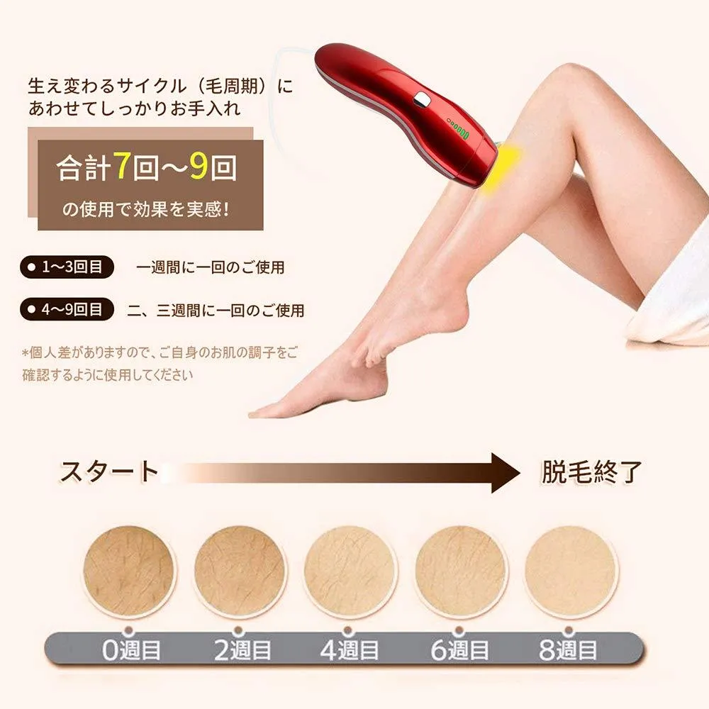 Hatsubi光脱毛器 レディース 顔 足 背中 腕 わき メンズ Vio 全身ムダ毛処理