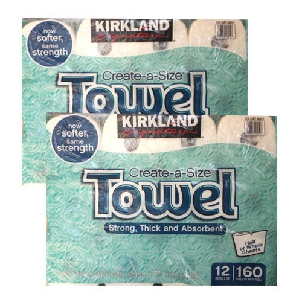 KIRKLAND Kirkland kitchen paper towel 160 sheets/12 rolls x 2 bags