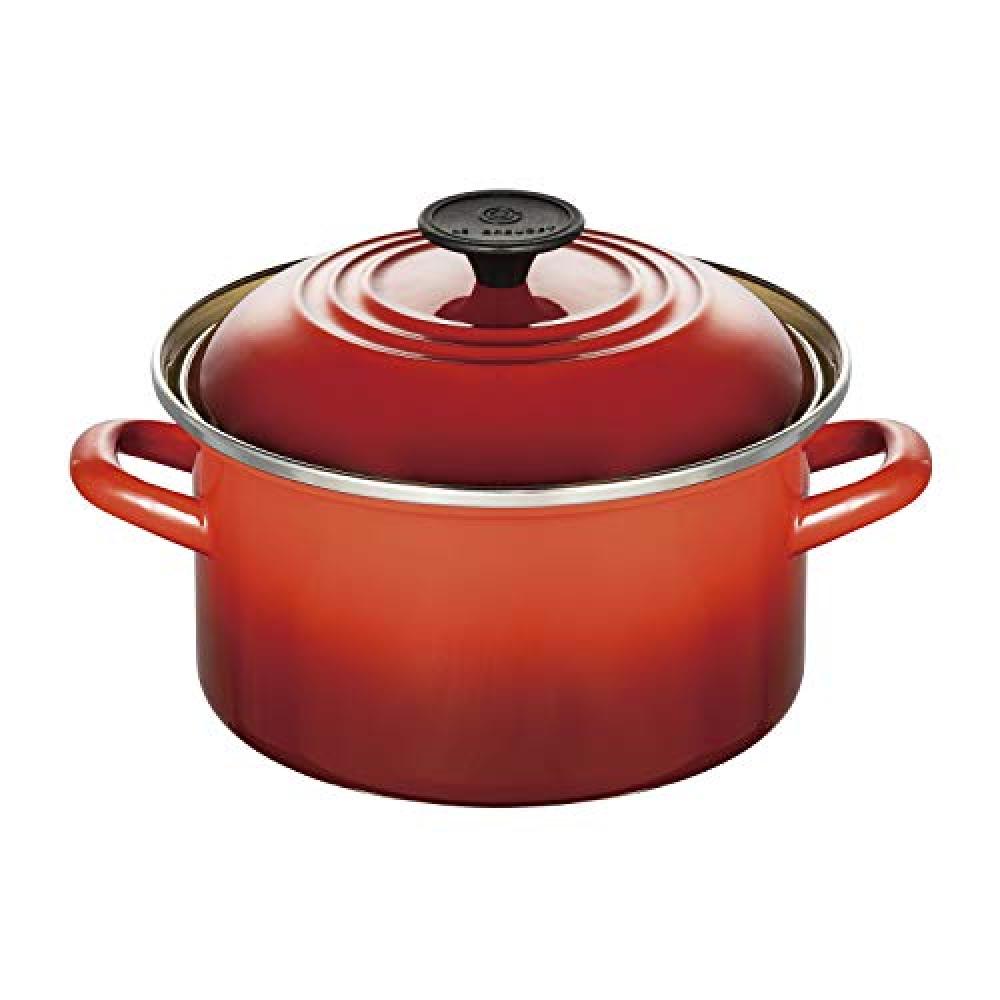 Le Creuset Le Creuset Enamel Pan EOS Casserole 20 cm Cherry Red Gas IH