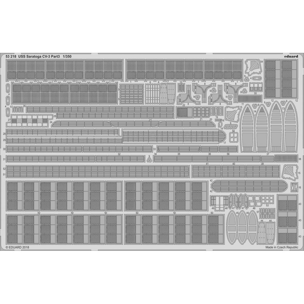 Eduard 1/350 USS Saratoga CV-3 Part 3 (for trumpeter) plastic model parts EDU53218