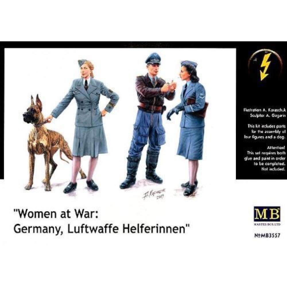 Master box 1/35 German Air Force women's assistant + pilot + officer 67393 Plastic