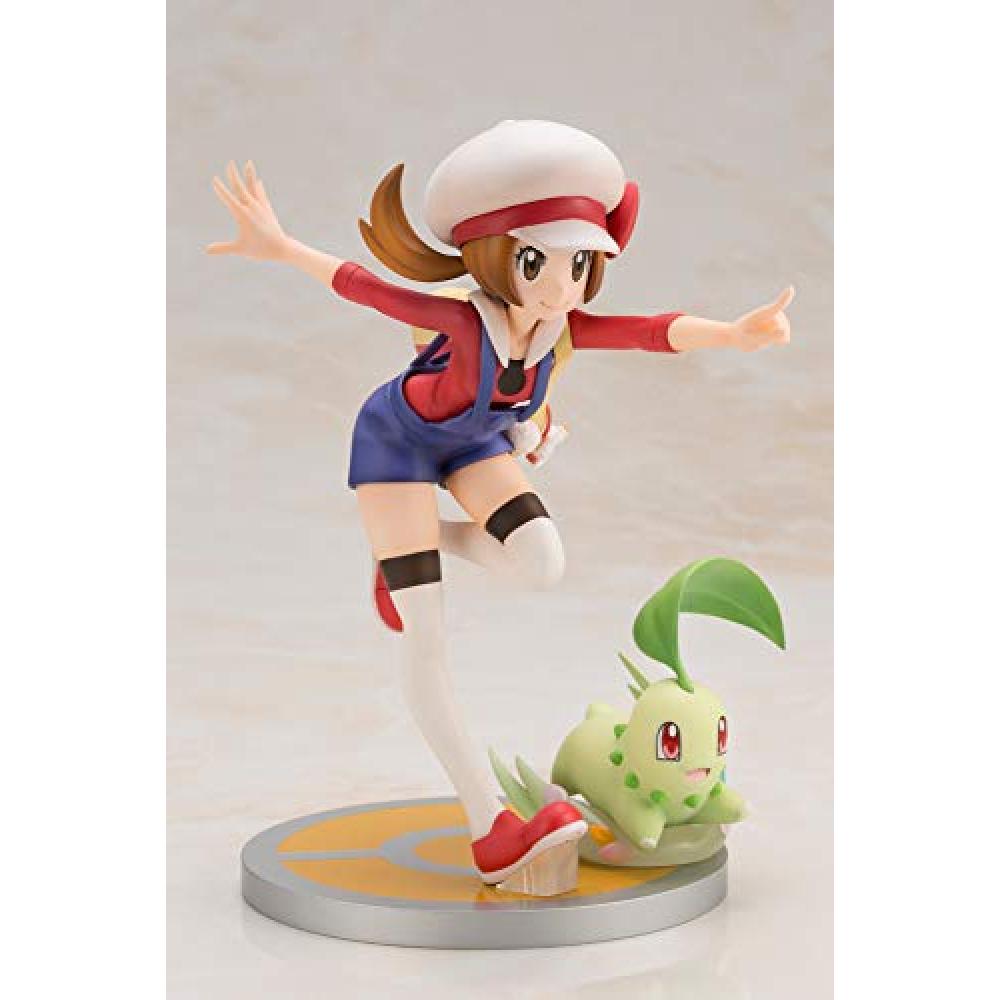 Kotobukiya Artfx J Pokemon Series Kotone With Chikorita 1 8 Scale Painted Pvc Figure Want Jp