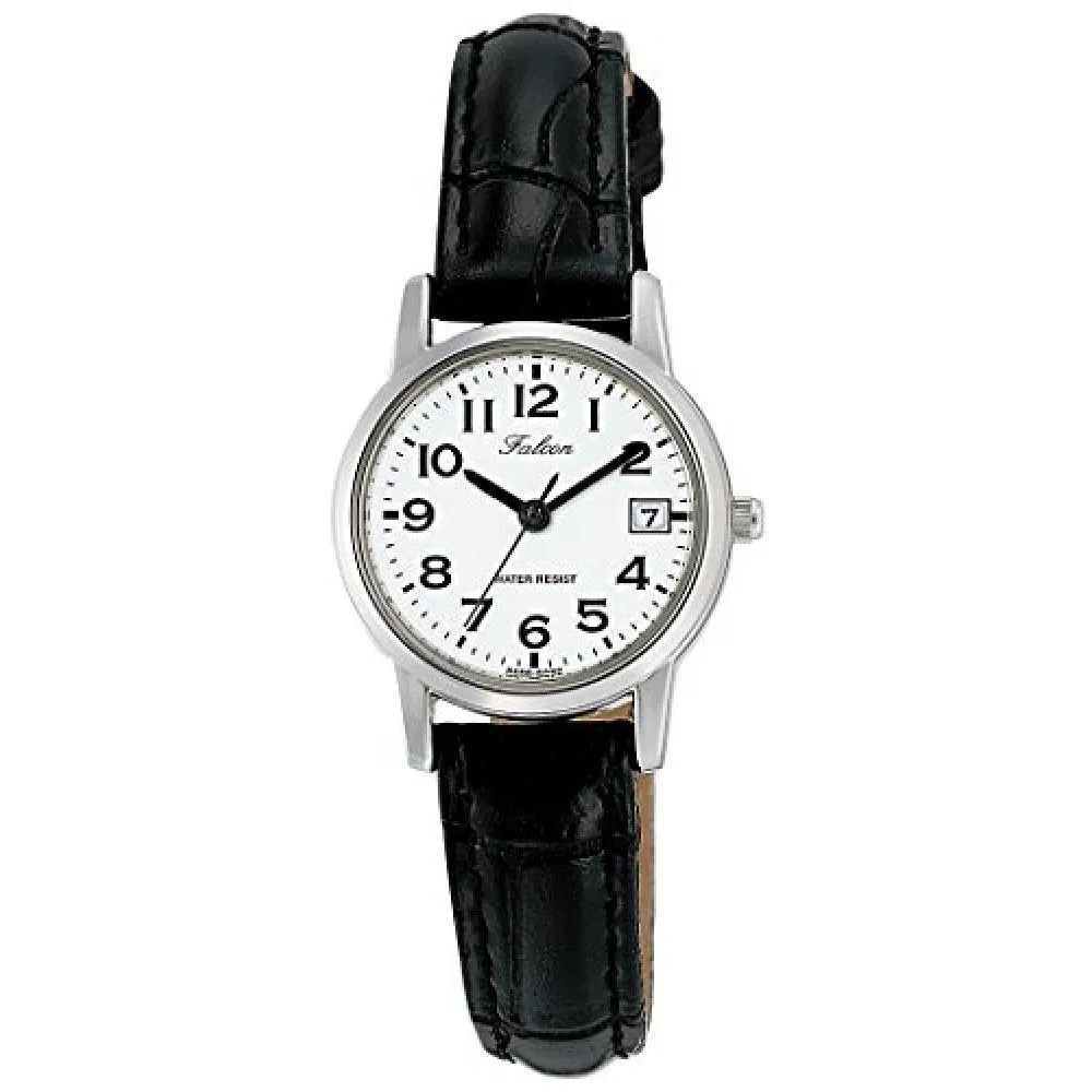 Citizen Q Q Citizen Q Q Watches Falcon Falcon Analog Leather Belt Date Display White D019 304 Ladies Want Jp