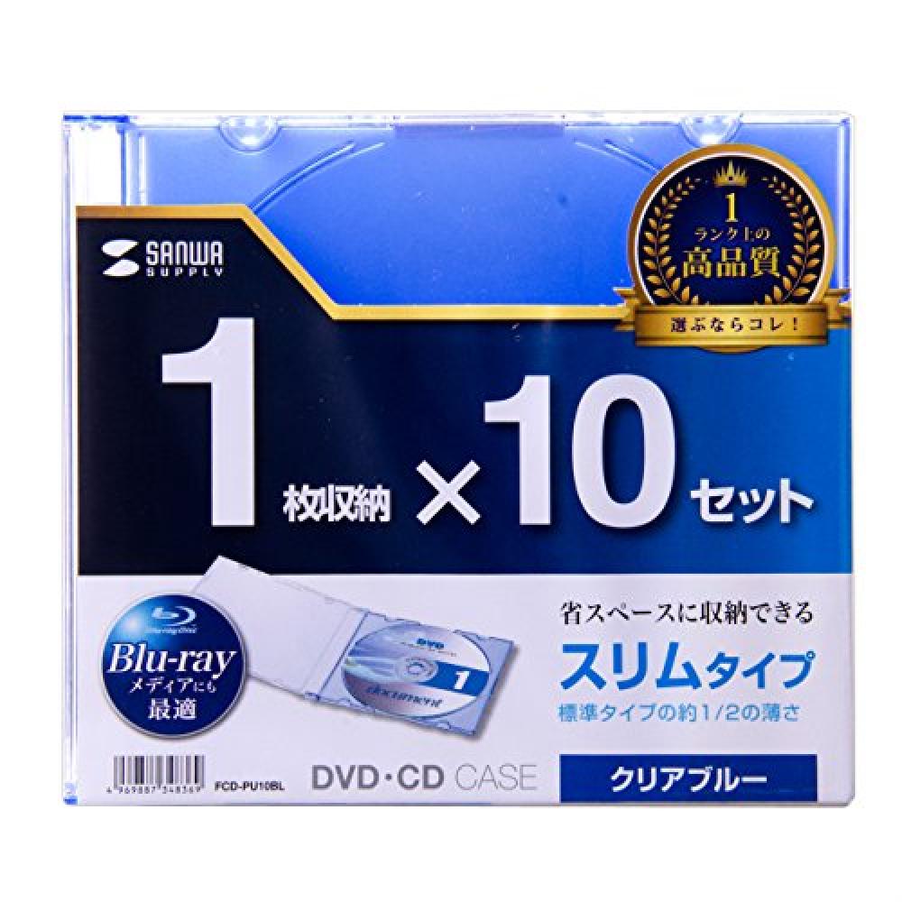 SANWA SUPPLY Sanwa DVD · CD case (1 Holds) (Clear Blue) 10 sheets set