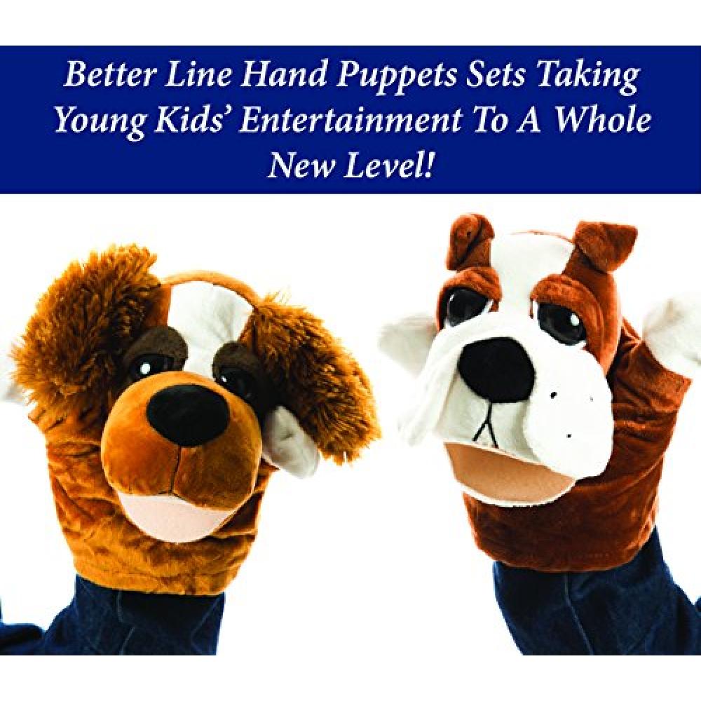 BETTERLINE Animal Hand Puppet two Setto 36cm premium quality, stuffed