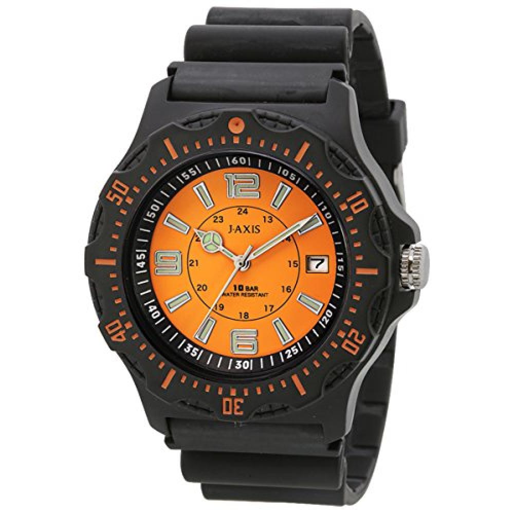 J-AXIS watch 10 ATM water resistant date display easy-to-read dial light NAG51-OR Men's