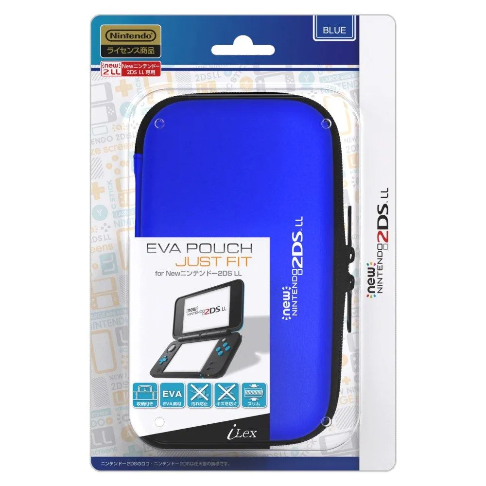 Airex Nintendo Official Licensed Product New Nintendo 2ds Ll Dedicated Storage Pouch Eva Pouch Just Fit For New Nintendo 2ds Ll Blue New 2dsll Want Jp