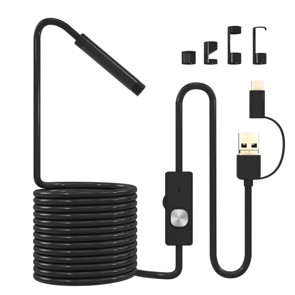 TIGA USB Endoscope Camera TIGA Fiberscope 1200P 2MP Microscope 8 LEDs