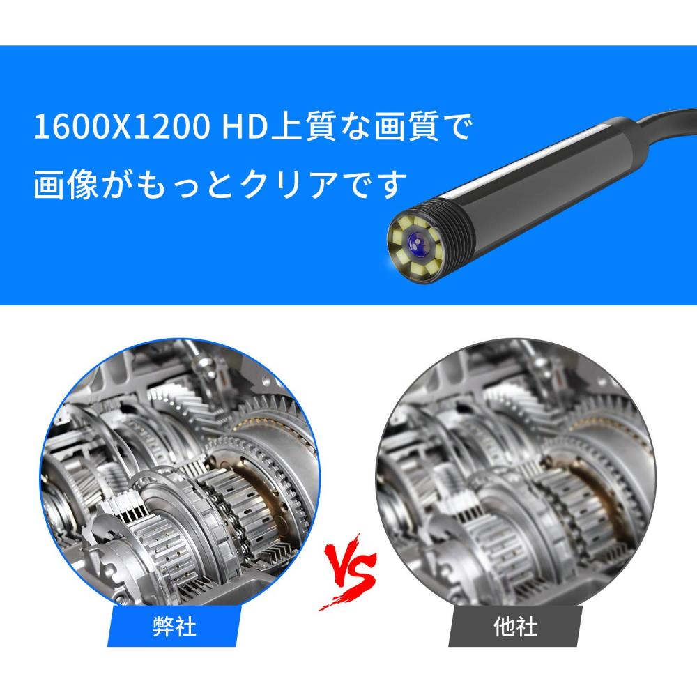 TIGA USB Endoscope Camera TIGA Fiberscope 1200P 2MP Microscope 8 LEDs