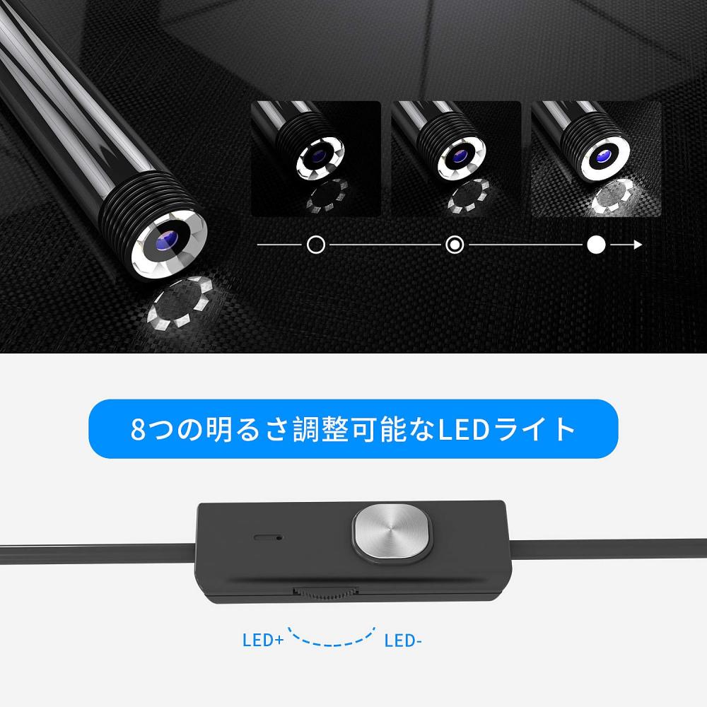 TIGA USB Endoscope Camera TIGA Fiberscope 1200P 2MP Microscope 8 LEDs