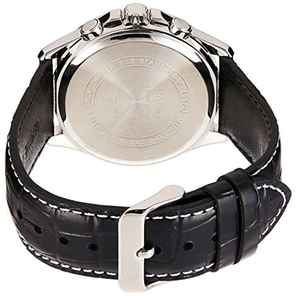 CASIO Casio Enticer Black Dial Leather 