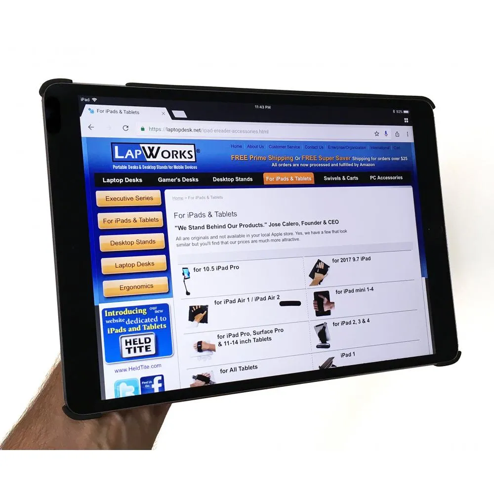 Lapworks Lapworks 10 5 Ipad Pro Soft Grip Handle Stand With Pencil Storage And Travel Band To Hold Keyboard Cover Want Jp