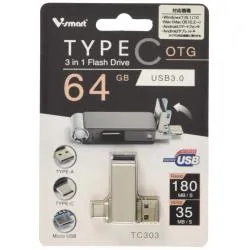 Century Century V Smart Otg Compatible Type C Type A Microusb Compatible Usb Flash Memory 64gb Silver Tcsv Want Jp