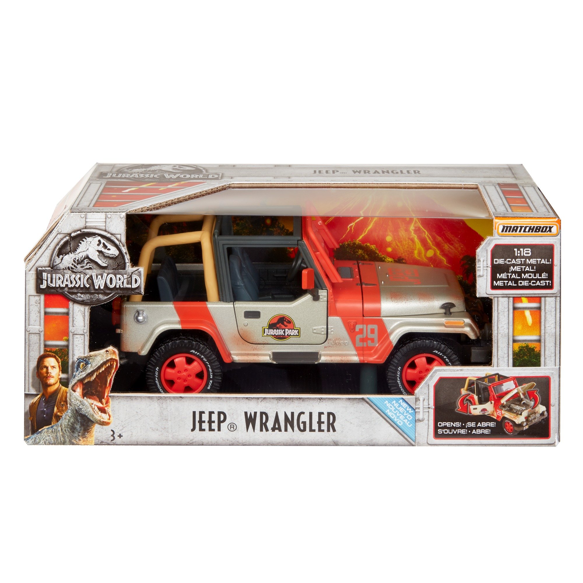 matchbox jurassic world jeep