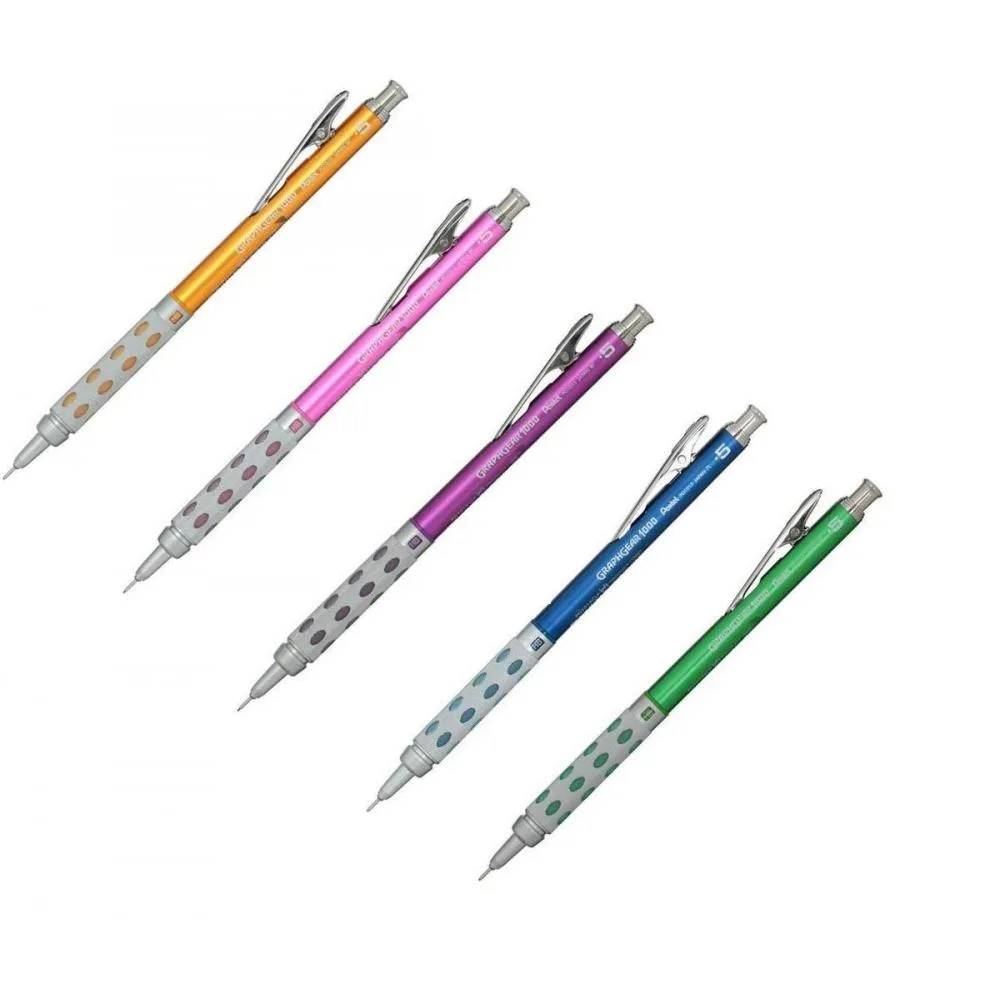Pentel Graphgear 1000 0.5mm mechanical pencil limited edition 5 colors