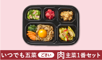 いつでも五菜(ごさい)肉主菜1番セット