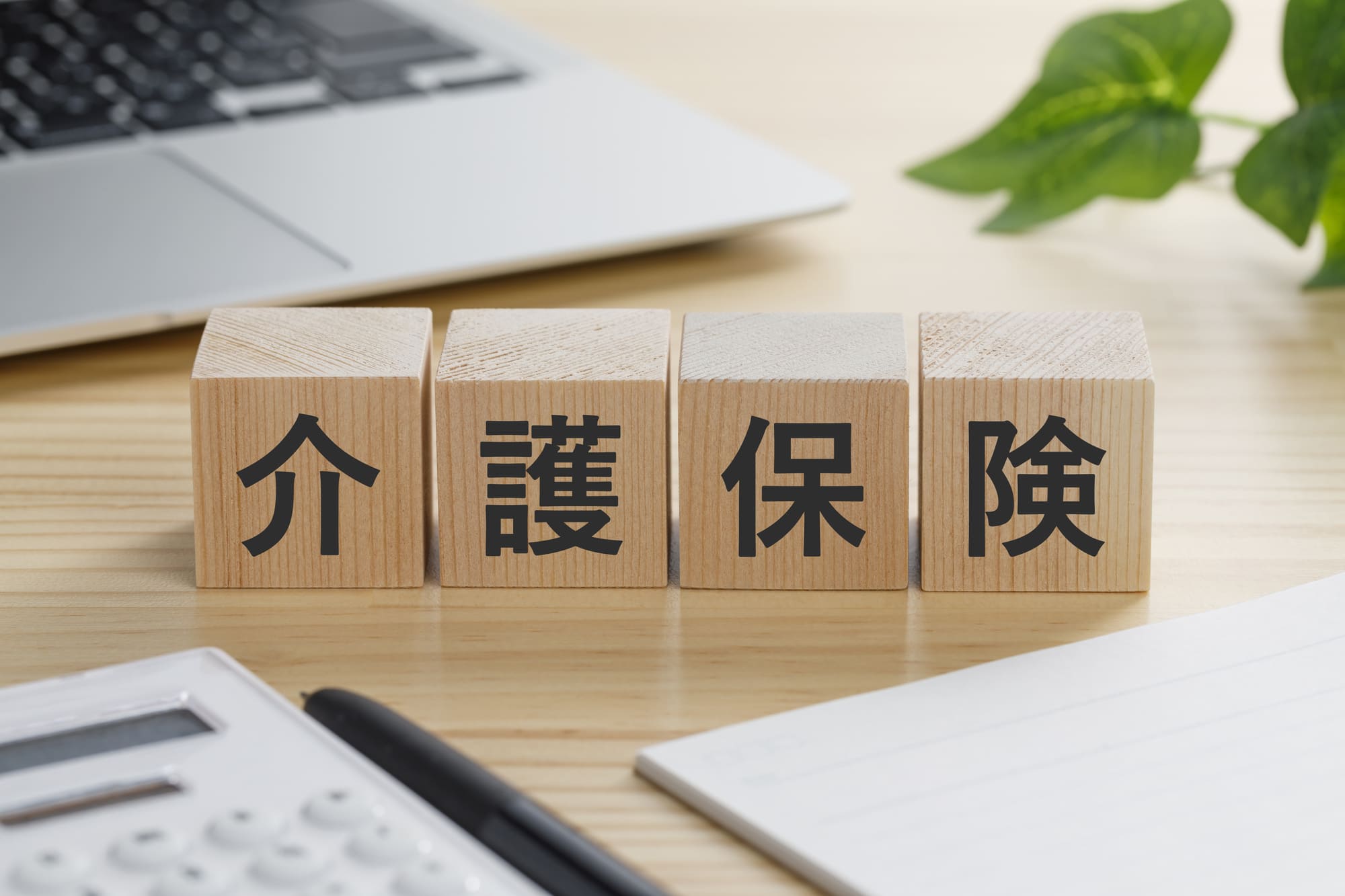 「介護保険」と書かれた文字ブロック