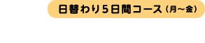 日替わり5日間コース（月～金）ご注文はこちら