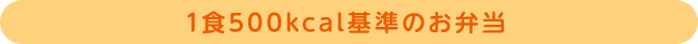 1食500kcal基準のお弁当