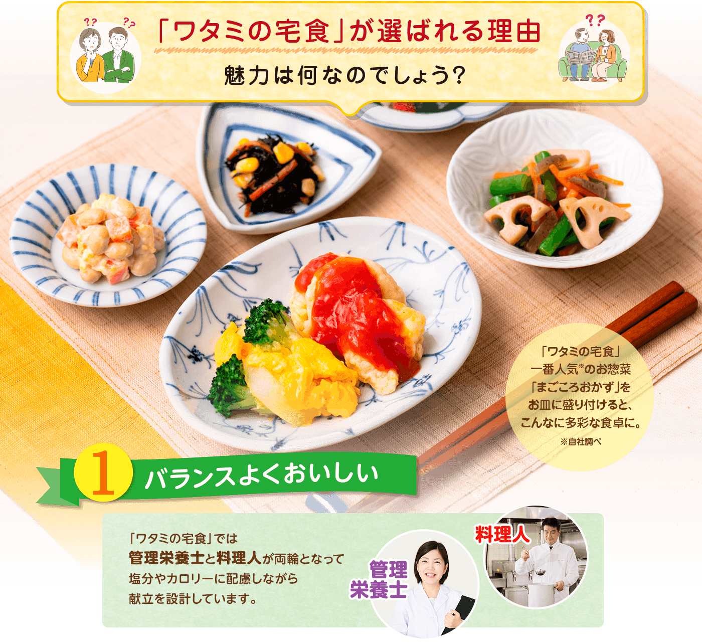 ワタミの宅食が選ばれる理由
