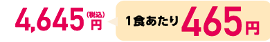4,645円（税込）1食あたり465円