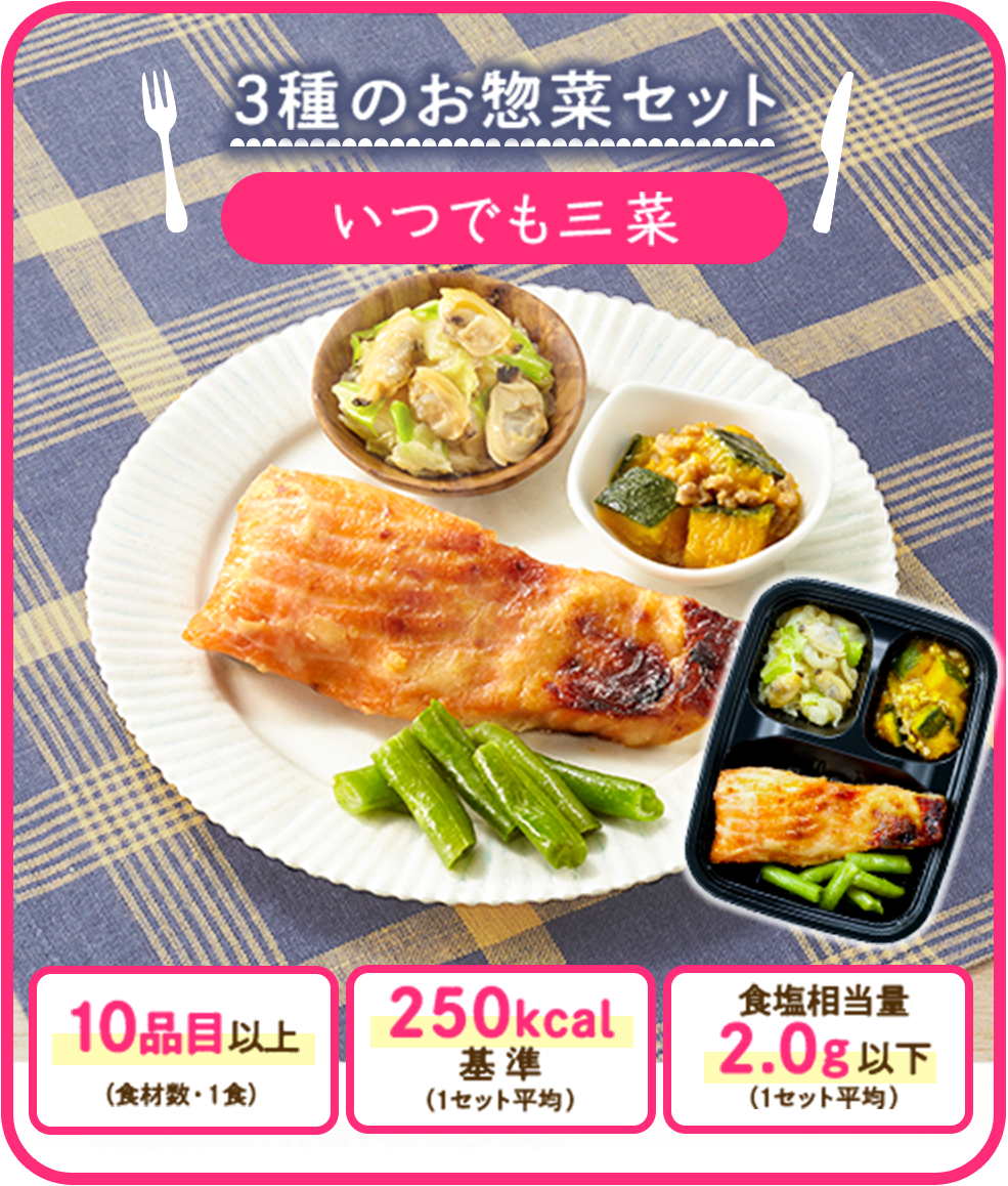 3種のお惣菜セット いつでも三菜
