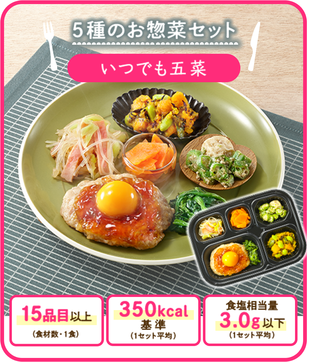 5種のお惣菜セット いつでも五菜