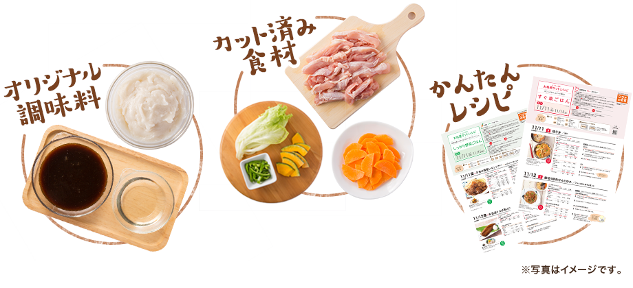 オリジナル調味料 カット済み野菜 かんたんレシピ