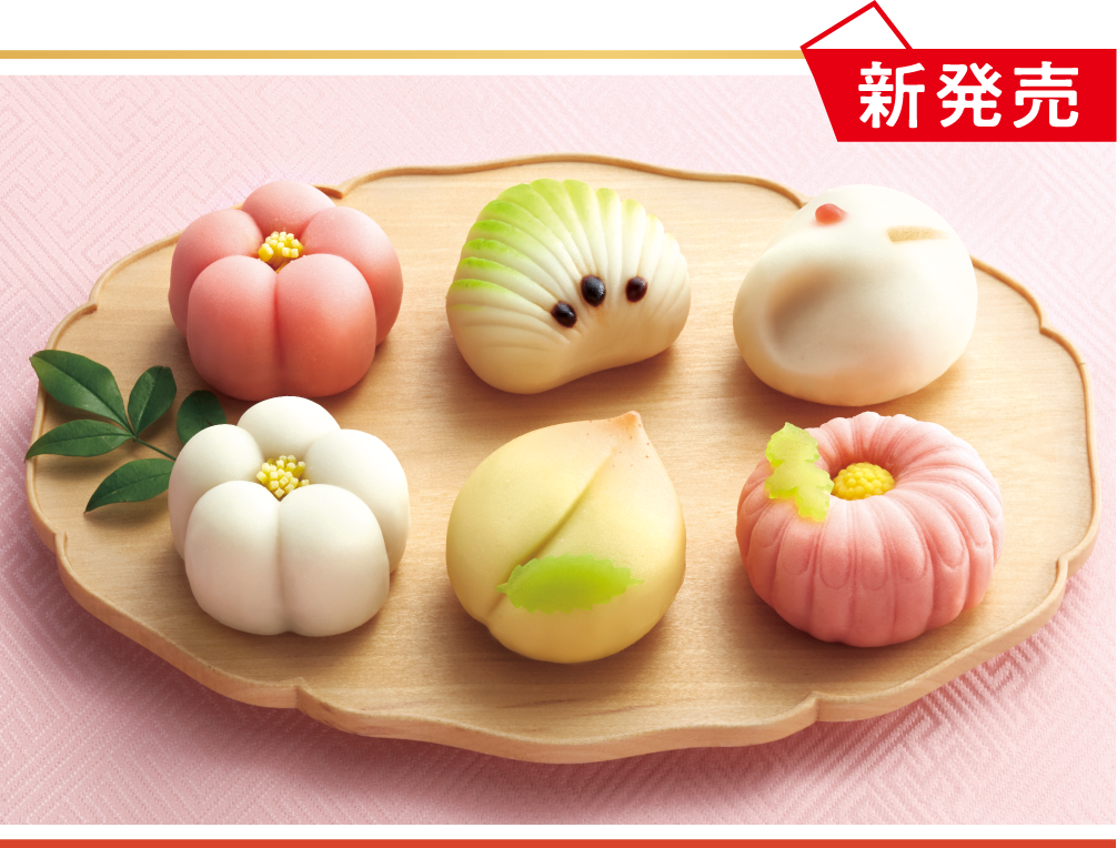 華やかな上生菓子
６種（練りきり）