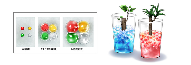 高吸水性ポリマー＆使用例