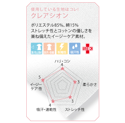 クレアシオン
使用している生地はコレ！ 