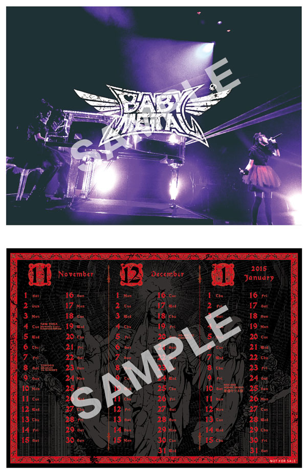 “NO MUSIC, NO IDOL?”新宿店限定カレンダーカード BABYMETAL
