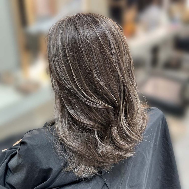 白髪ぼかしハイライト | オルディーブブランド ヘアカラーデジタル